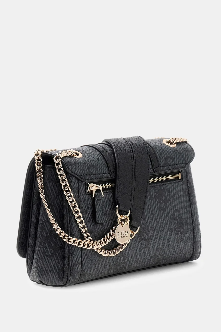 Guess Noelle II Dönüştürülebilir Kapaklı Çapraz Askılı Kadın Antrasit Omuz Çantası HWSS9672210-CLO