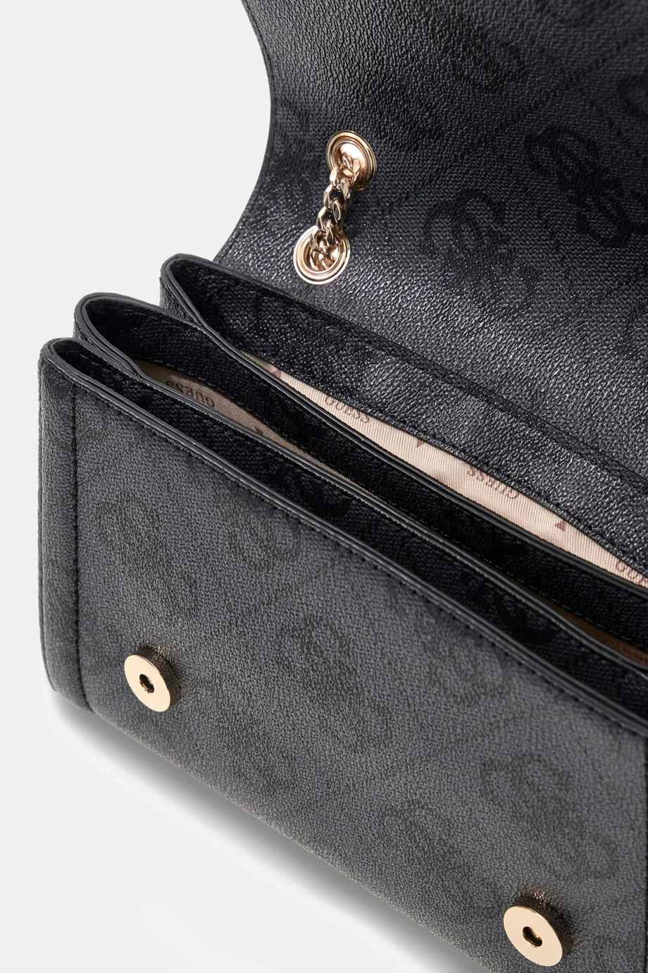 Guess Noelle II Dönüştürülebilir Kapaklı Çapraz Askılı Kadın Antrasit Omuz Çantası HWSS9672210-CLO