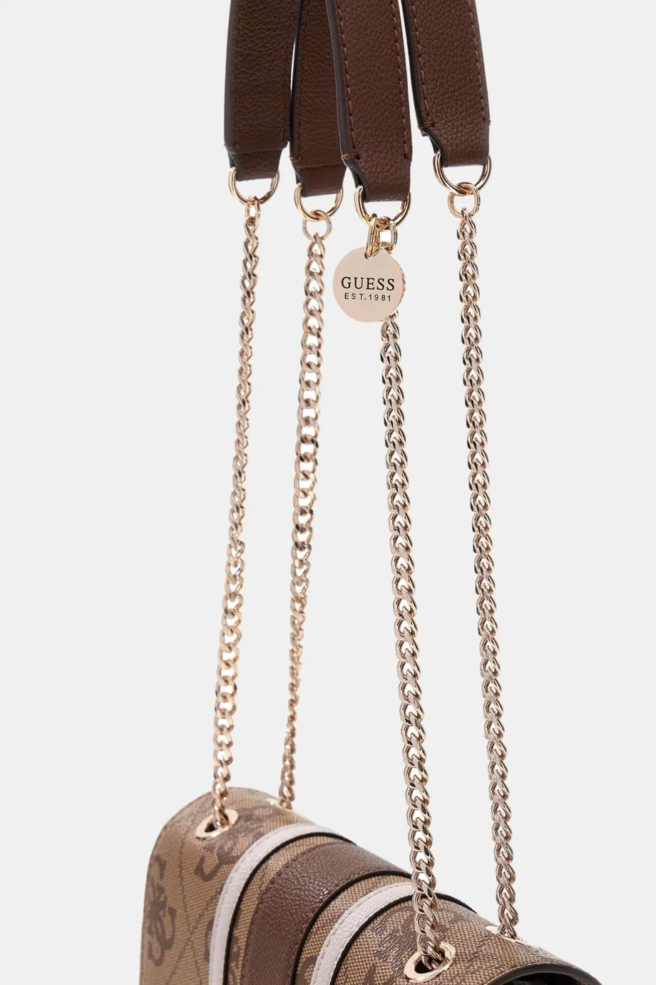 Guess Noelle II Dönüştürülebilir Kapaklı Çapraz Askılı Kadın Kahverengi Omuz Çantası HWSS9672210-LGW