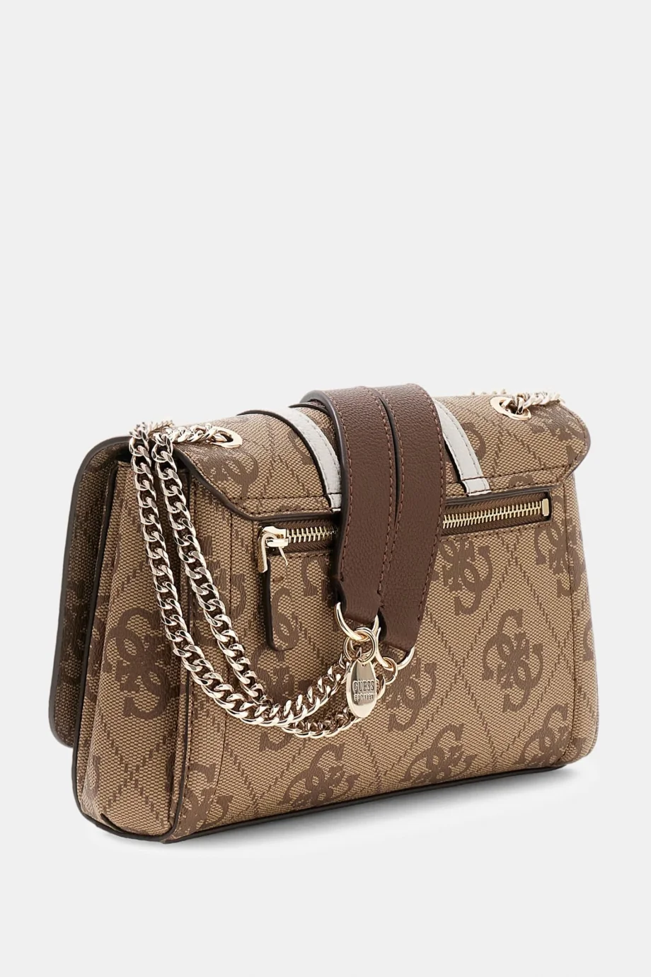 Guess Noelle II Dönüştürülebilir Kapaklı Çapraz Askılı Kadın Kahverengi Omuz Çantası HWSS9672210-LGW