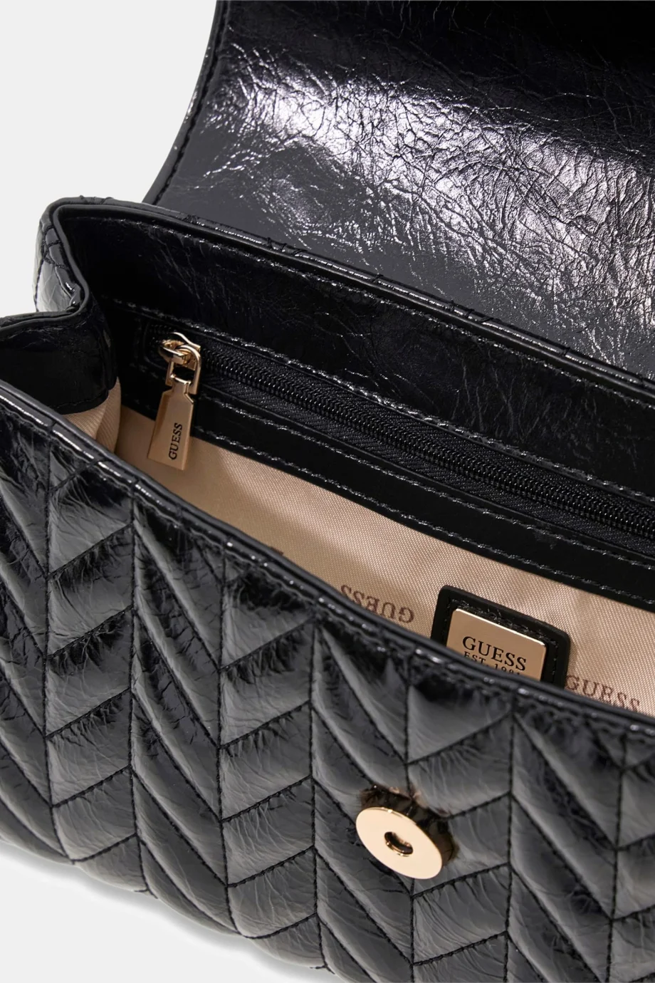 Guess Cheryl Dönüştürülebilir Kapaklı Çapraz Askılı Kadın Siyah Omuz Çantası HWTQ9720210-BLA