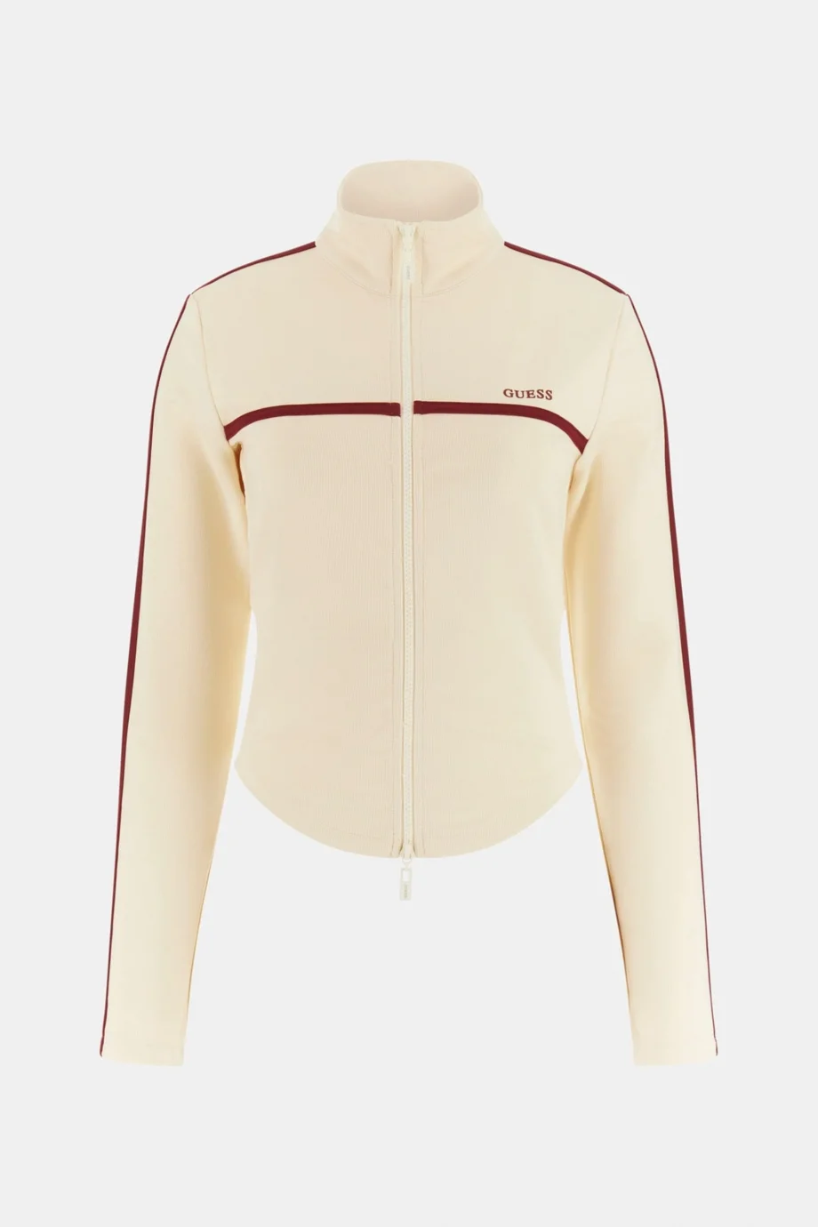 Guess Jasmine Tam Fermuarlı Kadın Beyaz Sweatshirt V6GQ04K2911-G047