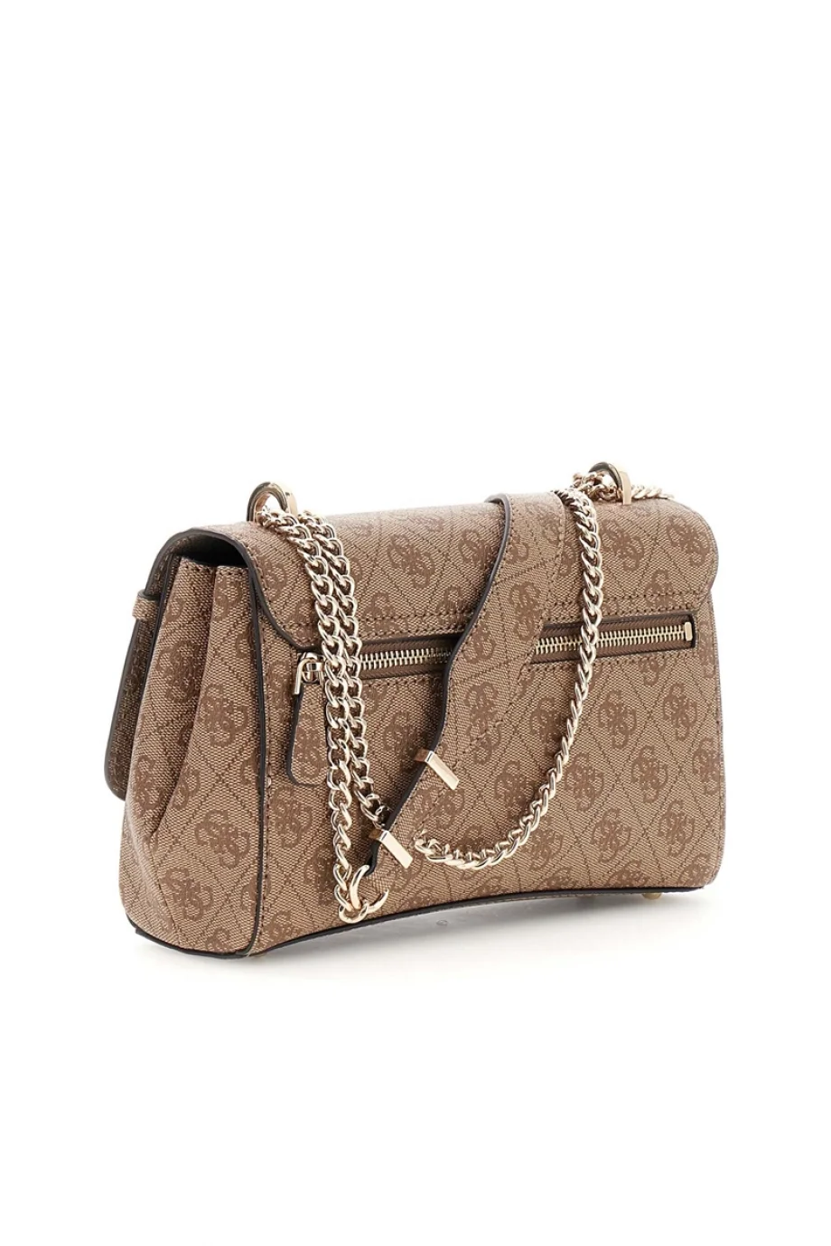 Guess Leona Logolu Dönüştürülebilir Kapaklı Çapraz Askılı Kadın Kahverengi Omuz Çantası HWSG9917210-LTL