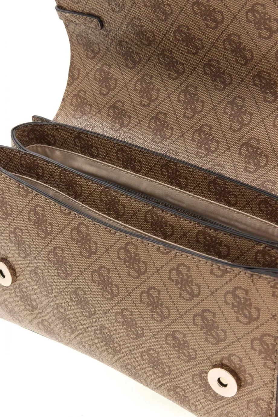 Guess Leona Logolu Dönüştürülebilir Kapaklı Çapraz Askılı Kadın Kahverengi Omuz Çantası HWSG9917210-LTL