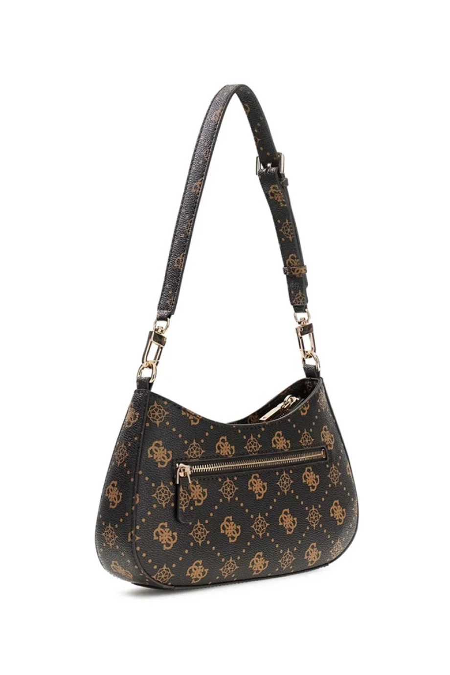 Guess Emelie Logolu Üstten Fermuarlı Kadın Kahverengi El Çantası HWGP9928180-ESL