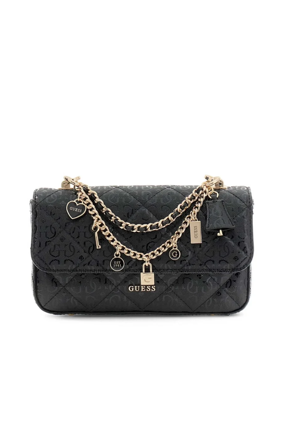 Guess Libby Kapaklı Çapraz Askılı Kadın Siyah El Çantası HWGG9912200-BLA