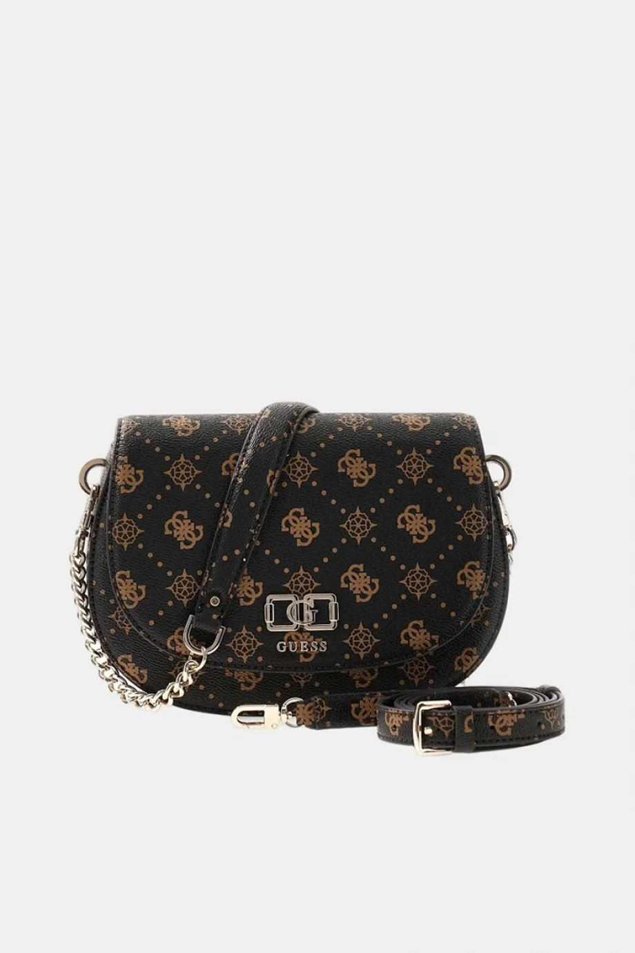 Guess Emelie Logolu Kapaklı Kadın Kahverengi Omuz Çantası HWGP9928200-ESL