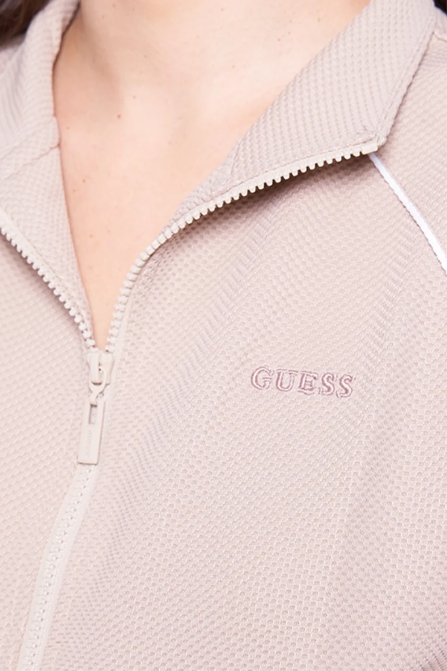 Guess Sarah Pike Hakim Yaka Tam Fermuarlı Kadın Bej Eşofman Üstü V6GQ05K2916-G1BW