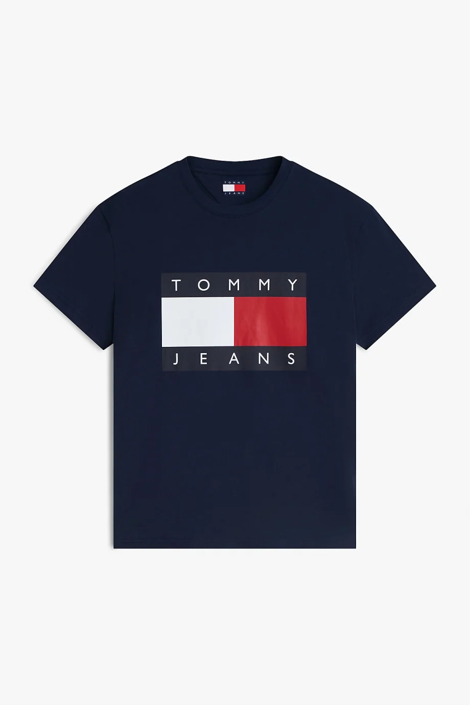 Tommy Hilfiger TJM Normal Kesim Büyük Bayraklı Kısa Kollu Erkek Mavi T-shirt DM0DM22645C1G