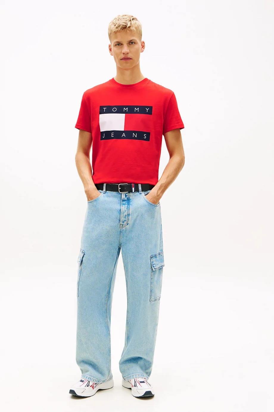 Tommy Hilfiger TJM Normal Kesim Büyük Bayraklı Kısa Kollu Erkek Kırmızı T-shirt DM0DM22645XL8