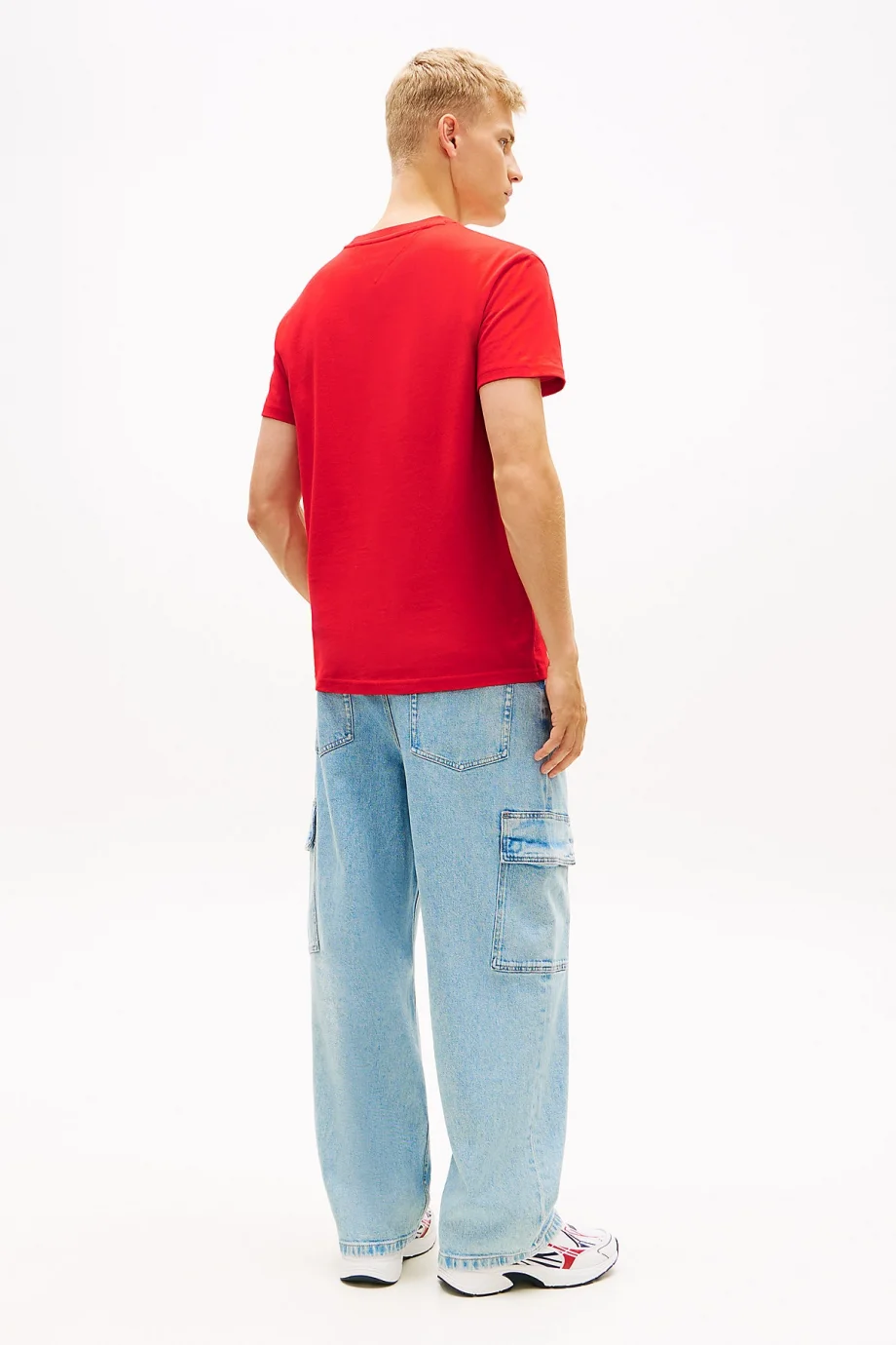 Tommy Hilfiger TJM Normal Kesim Büyük Bayraklı Kısa Kollu Erkek Kırmızı T-shirt DM0DM22645XL8