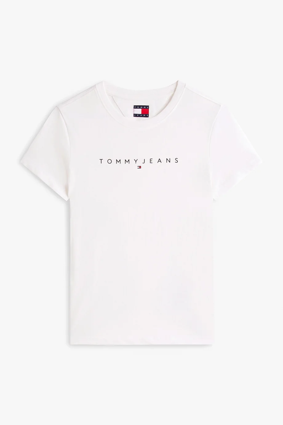 Tommy Hilfiger TJW Dar Kesim Lineer Kadın Beyaz T-shirt DW0DW18398YBL