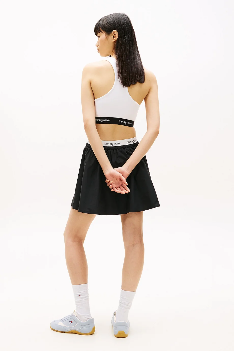 Tommy Hilfiger TJW Bel Bandı Detaylı Poplin Kadın Siyah Etek DW0DW22299BDS