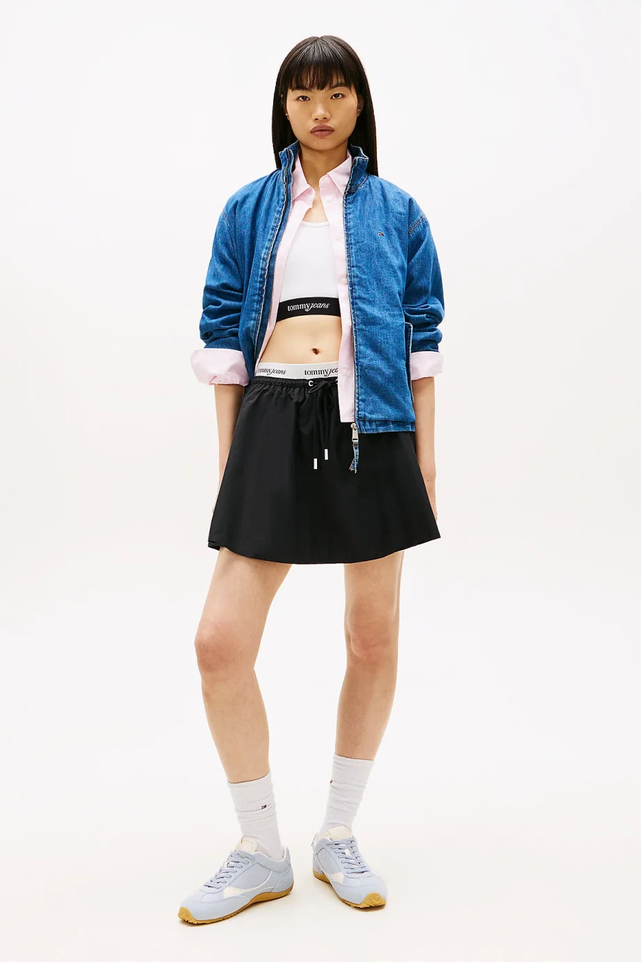 Tommy Hilfiger TJW Bel Bandı Detaylı Poplin Kadın Siyah Etek DW0DW22299BDS