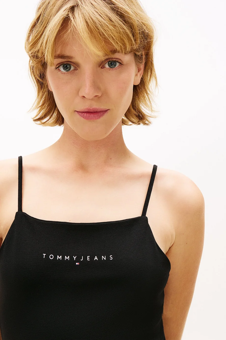 Tommy Hilfiger TJW Lineer İnce Askılı Kadın Siyah Elbise DW0DW22338BDS