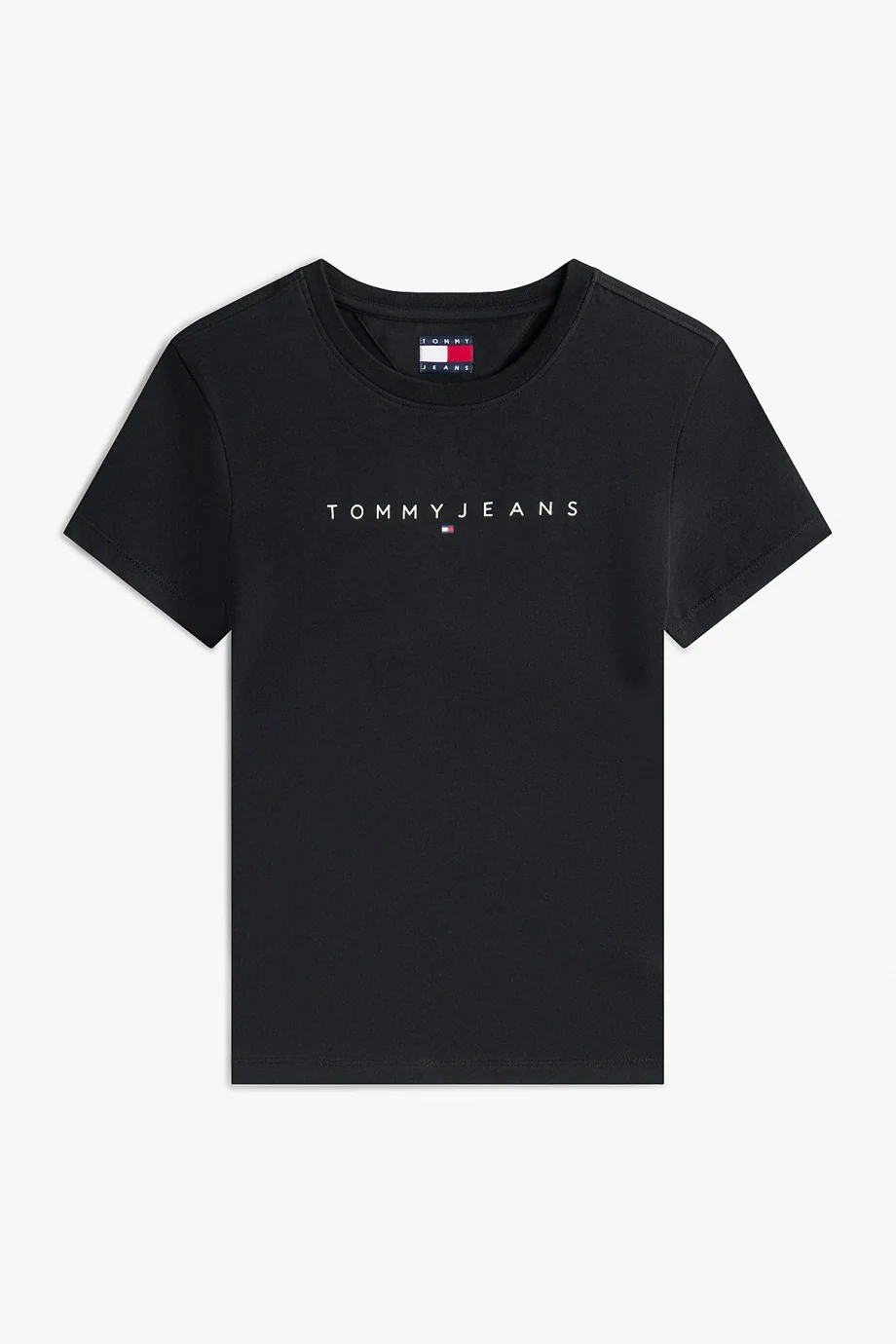 Tommy Hilfiger TJW Dar Kesim Lineer Kadın Siyah T-shirt DW0DW183980GK