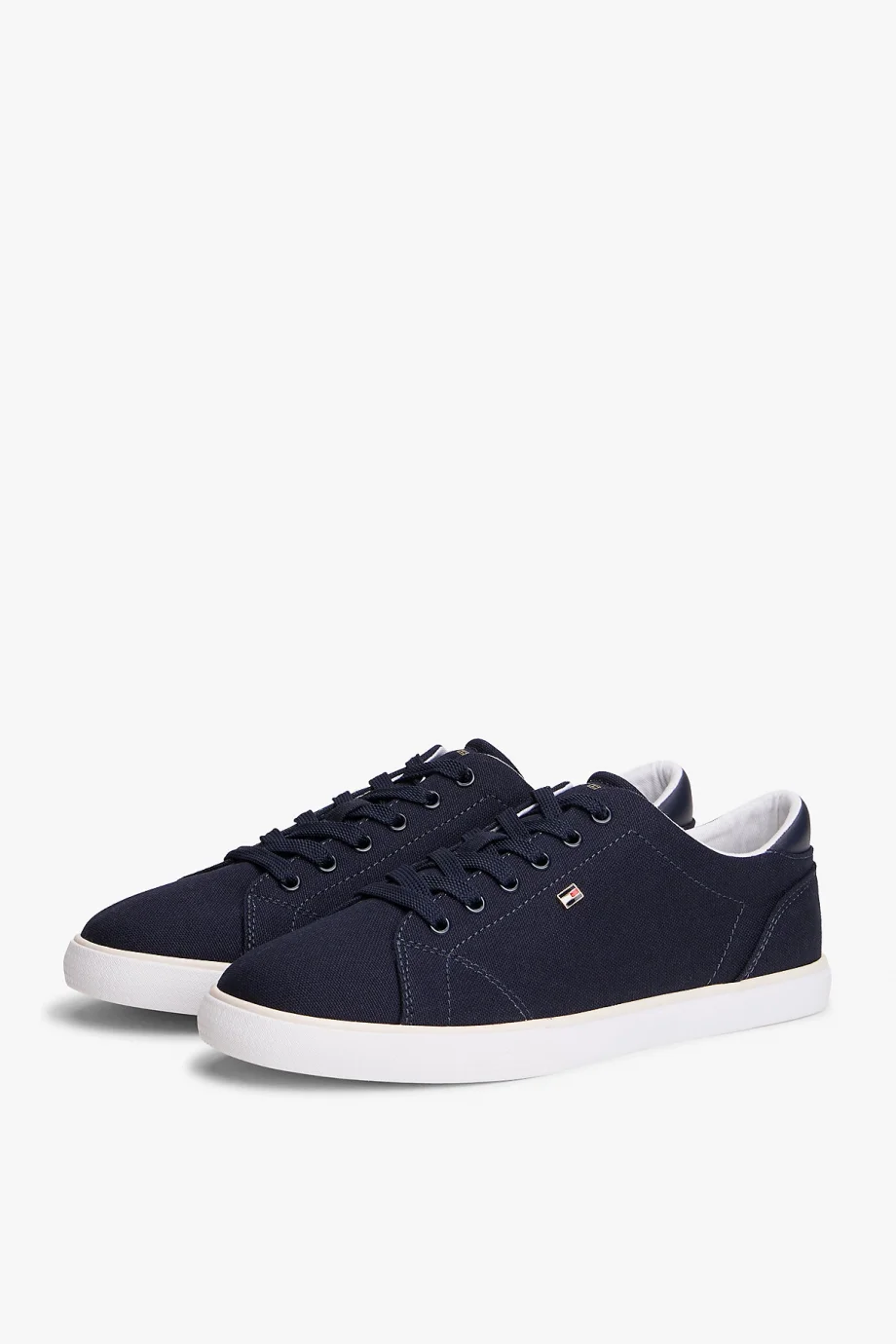 Tommy Hilfiger TH Düşük Profilli Vulkanize Kanvas Kadın Mavi Sneaker FW0FW09102DW6