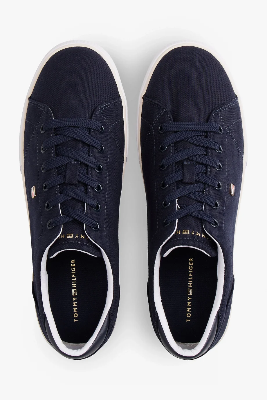 Tommy Hilfiger TH Düşük Profilli Vulkanize Kanvas Kadın Mavi Sneaker FW0FW09102DW6