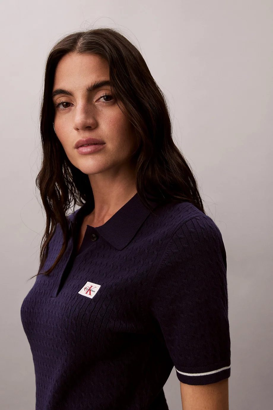 Calvin Klein Mikrokablo Mini Kadın Mor Elbise LV047F323G-9EI