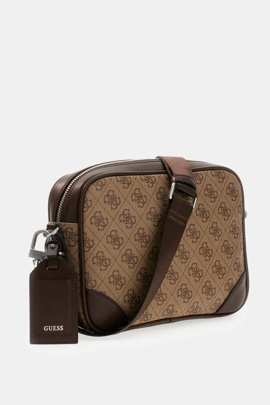 Guess Milano Çift Fermuarlı Çapraz Askılı Erkek Bej Çapraz Çanta HMMILLP6222-BEG