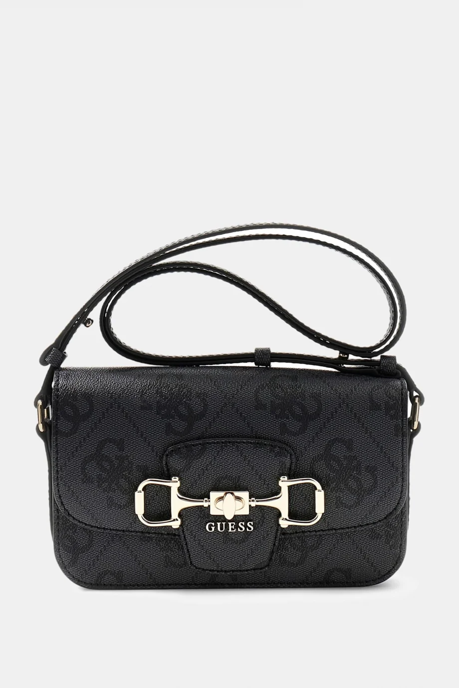 Guess Janie Logolu Dönüştürülebilir Kapaklı Çapraz Askılı Kadın Antrasit El Çantası HWOS9924210-CLO