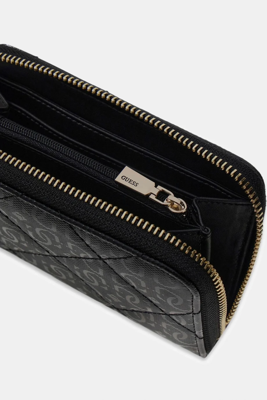 Guess Libby Orta Boy Fermuarlı Kadın Siyah Cüzdan SWGG9912140-BLA