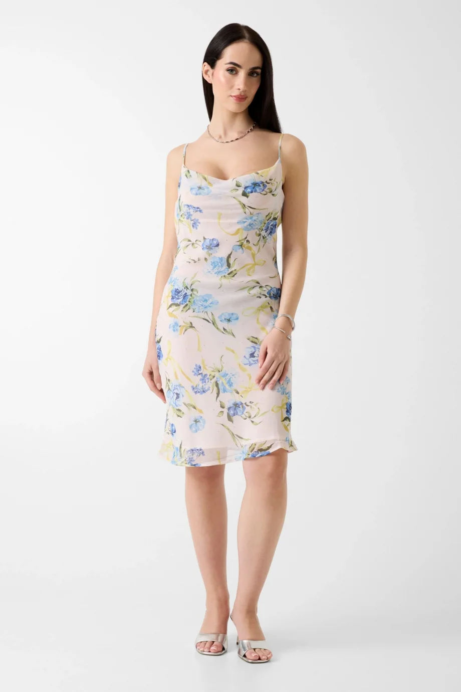 Guess Kolsuz Linda Mini Askılı Kadın Çok Renkli Elbise W6GK27W1816-PMI9