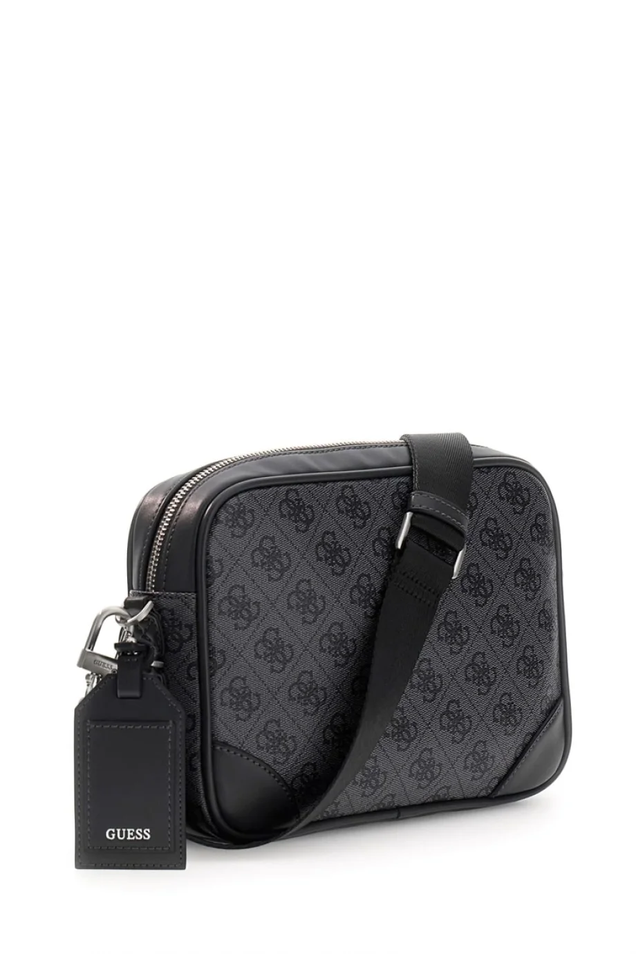 Guess Milano Çift Fermuarlı  Askılı Erkek Siyah Çapraz Çanta HMMILLP6222-BTH