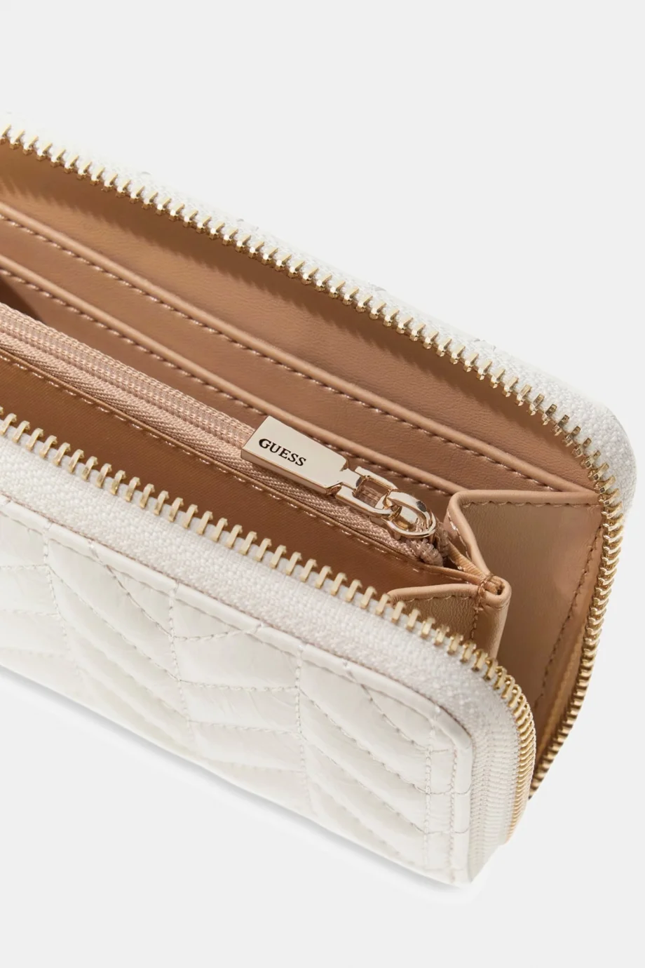 Guess Cheryl Orta Boy Fermuarlı Kadın Krem Cüzdan SWTQ9720140-STO