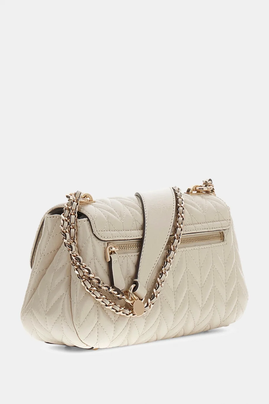 Guess Cheryl Dönüştürülebilir Kapaklı Kadın Krem Omuz Çantası HWTQ9720210-STO