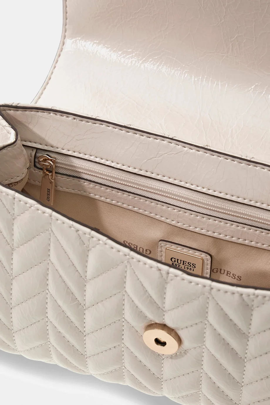 Guess Cheryl Dönüştürülebilir Kapaklı Kadın Krem Omuz Çantası HWTQ9720210-STO