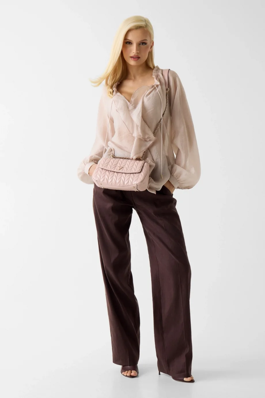 Guess Cheryl Dönüştürülebilir Kapaklı Kadın Pembe Omuz Çantası HWTQ9720210-LTR