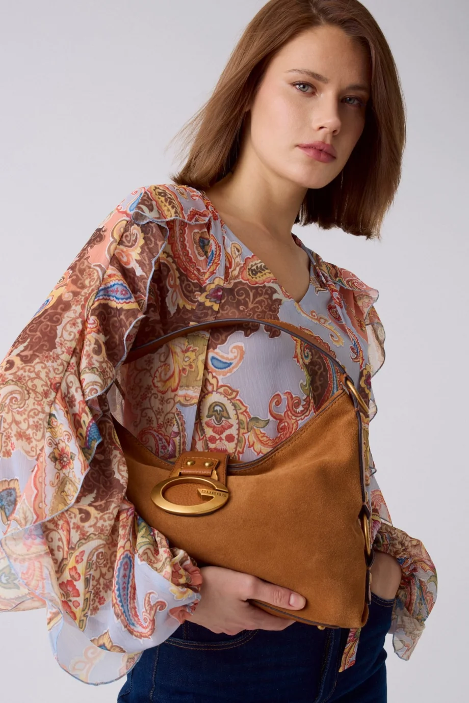 Guess Camden Kadın Kahverengi Omuz Çantası HWSB9308180-COG