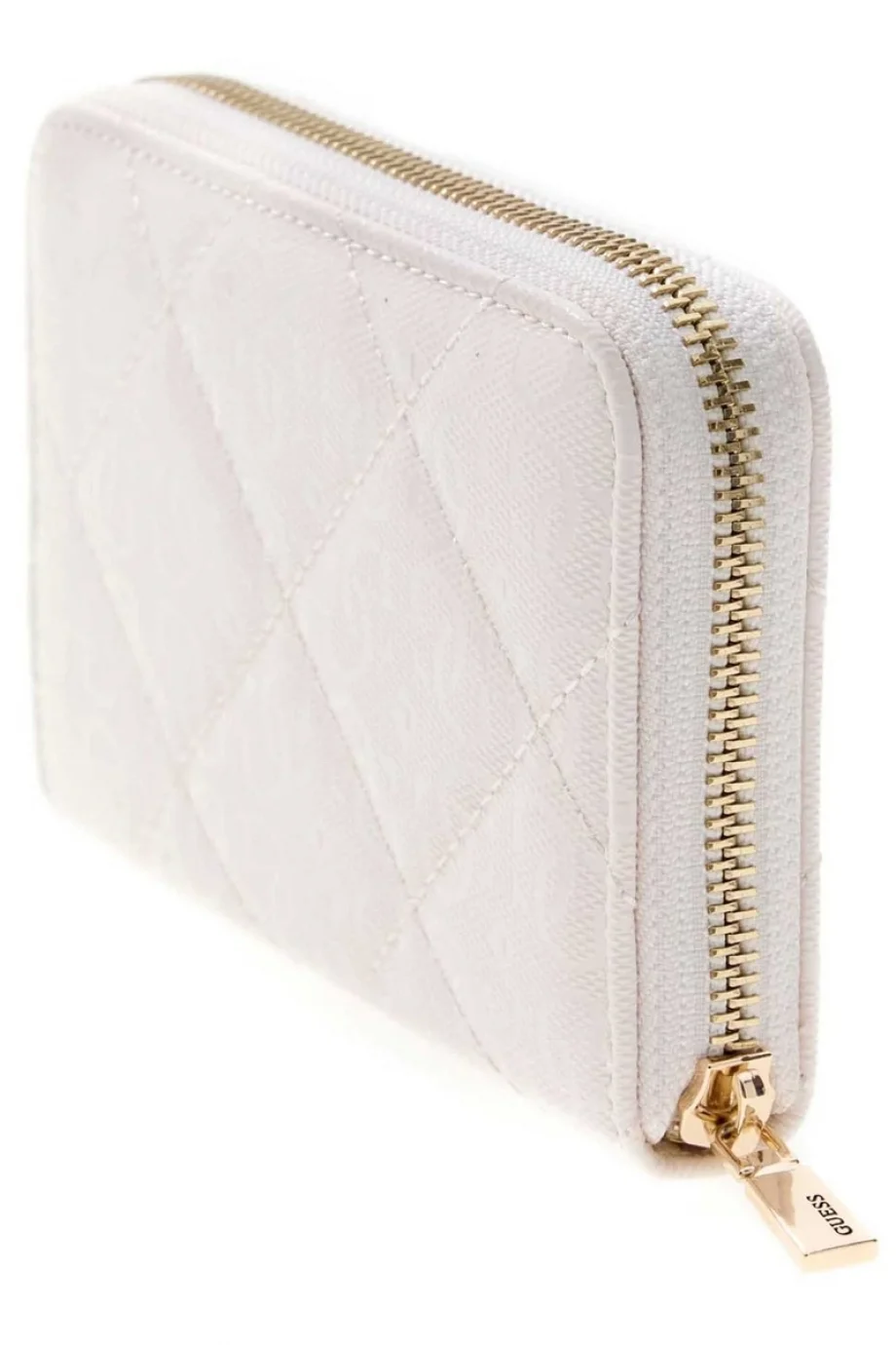 Guess Libby Orta Boy Fermuarlı Kadın Beyaz Cüzdan SWGG9912140-OFF