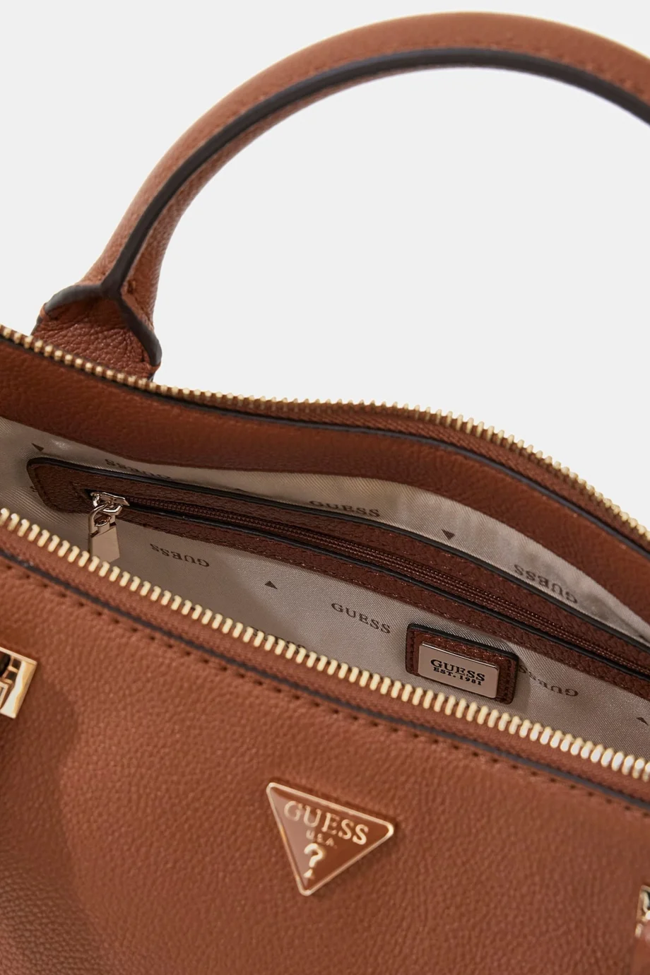 Guess Evie Üç Bölmeli Kadın Kahverengi El Çantası HWBG9664060-COG