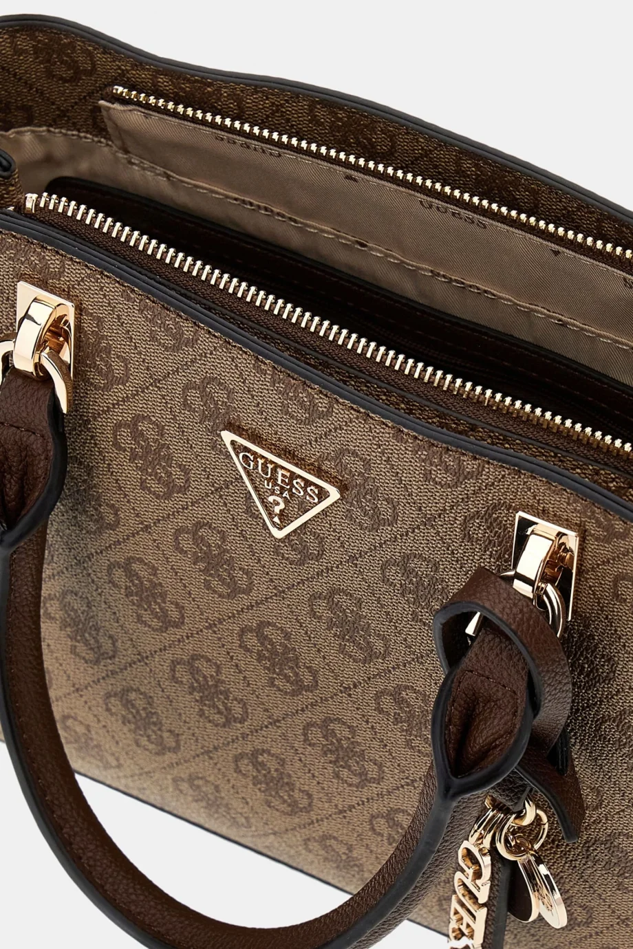 Guess Noelle II Küçük Çok Fonksiyonlu Kadın Kahverengi El Çantası HWBG9672050-LGW