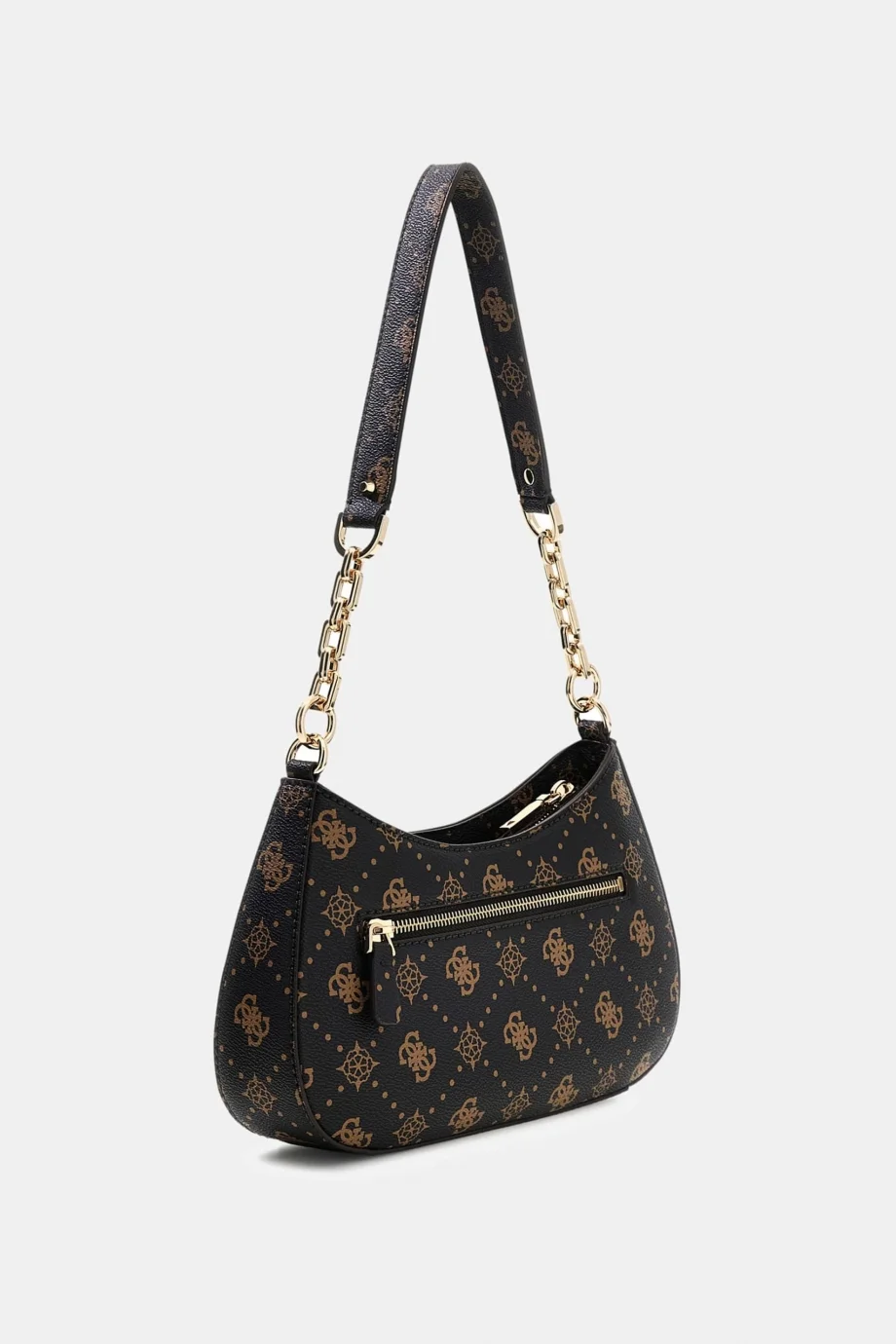 Guess Carrie Logolu Üstten Fermuarlı Kadın Kahverengi El Çantası HWGP9898180-ESL