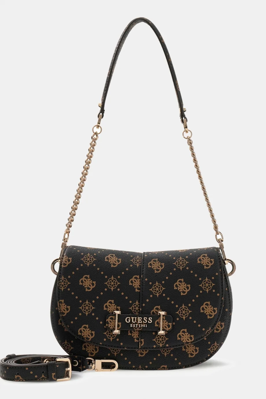 Guess Carrie Logolu Kapaklı Kadın Kahverengi Omuz Çantası HWGP9898200-ESL