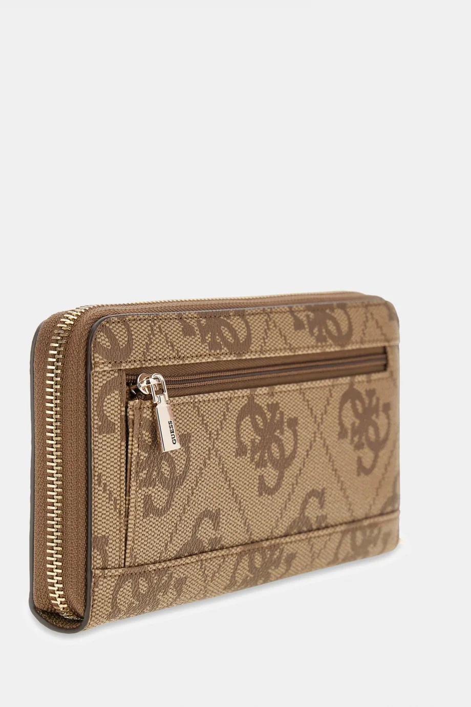 Guess Janie Logolu Büyük Boy Fermuarlı Kadın Kahverengi Cüzdan SWOS9924146-LTL