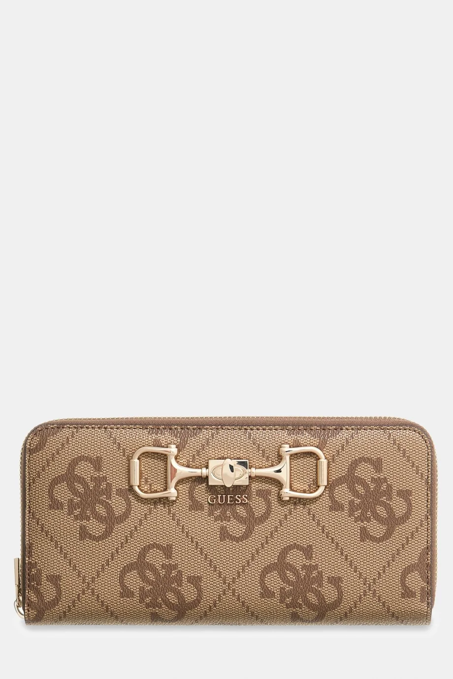 Guess Janie Logolu Büyük Boy Fermuarlı Kadın Kahverengi Cüzdan SWOS9924146-LTL