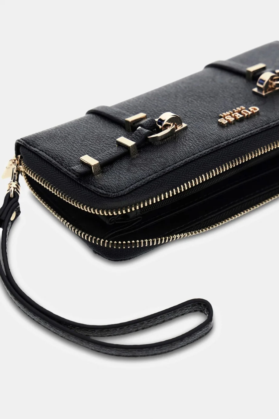 Guess Leona Logolu Büyük Boy Fermuarlı Kadın Antrasit Cüzdan SWSG9917146-CLO