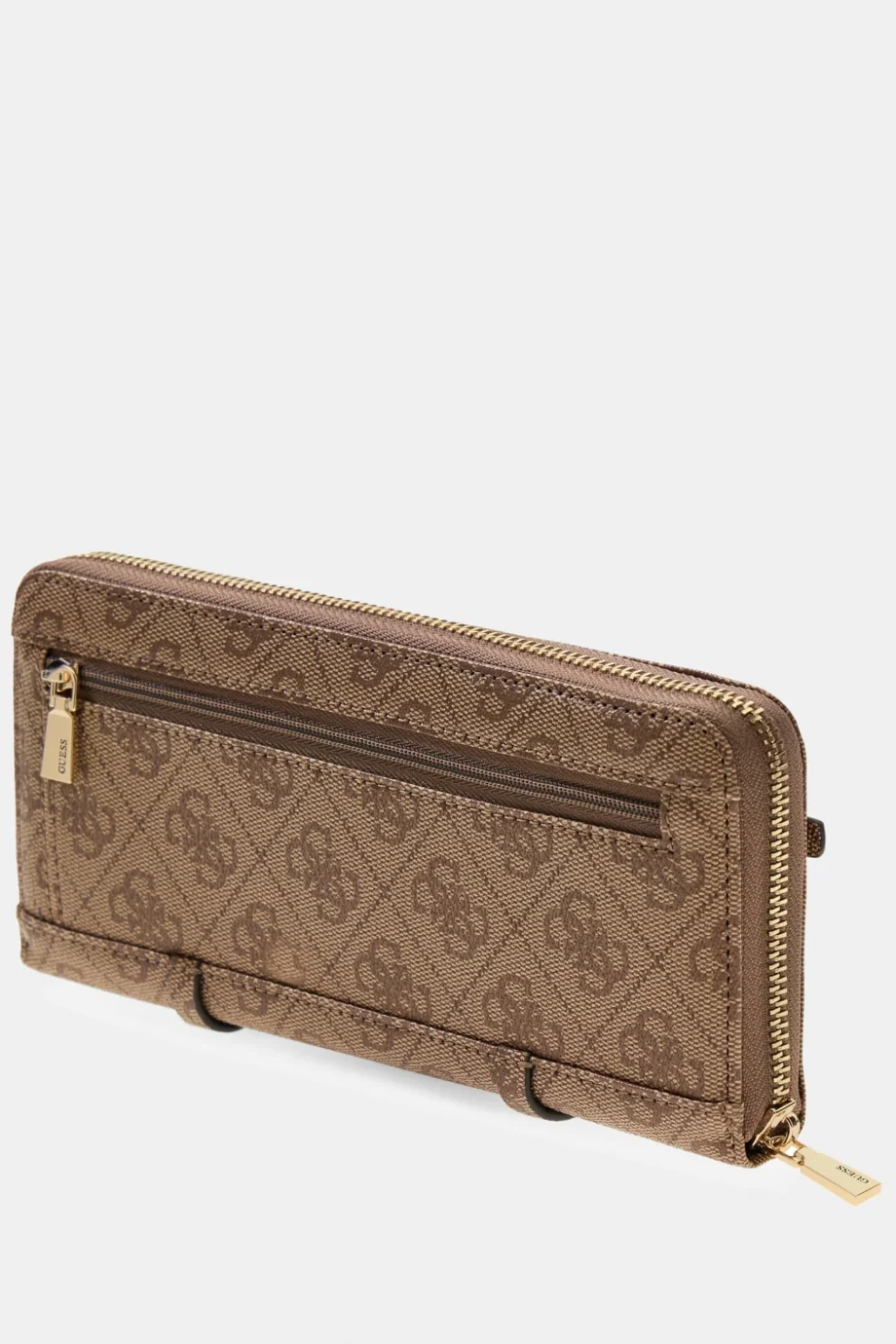 Guess Leona Logolu Büyük Boy Fermuarlı Kadın Kahverengi Cüzdan SWSG9917146-LTL