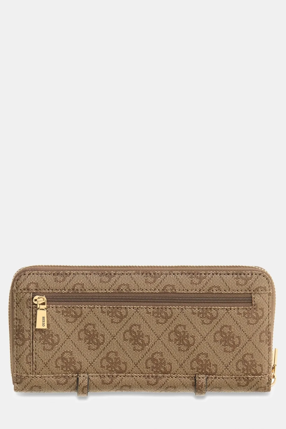Guess Leona Logolu Büyük Boy Fermuarlı Kadın Kahverengi Cüzdan SWSG9917146-LTL