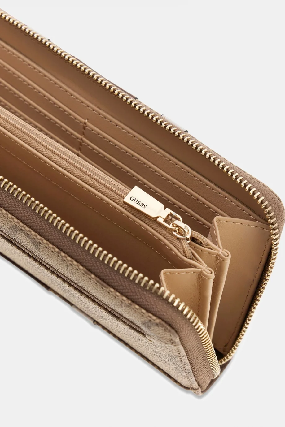 Guess Laurel II Büyük Boy Fermuarlı Kadın Kahverengi Cüzdan SWSS7459146-LGW