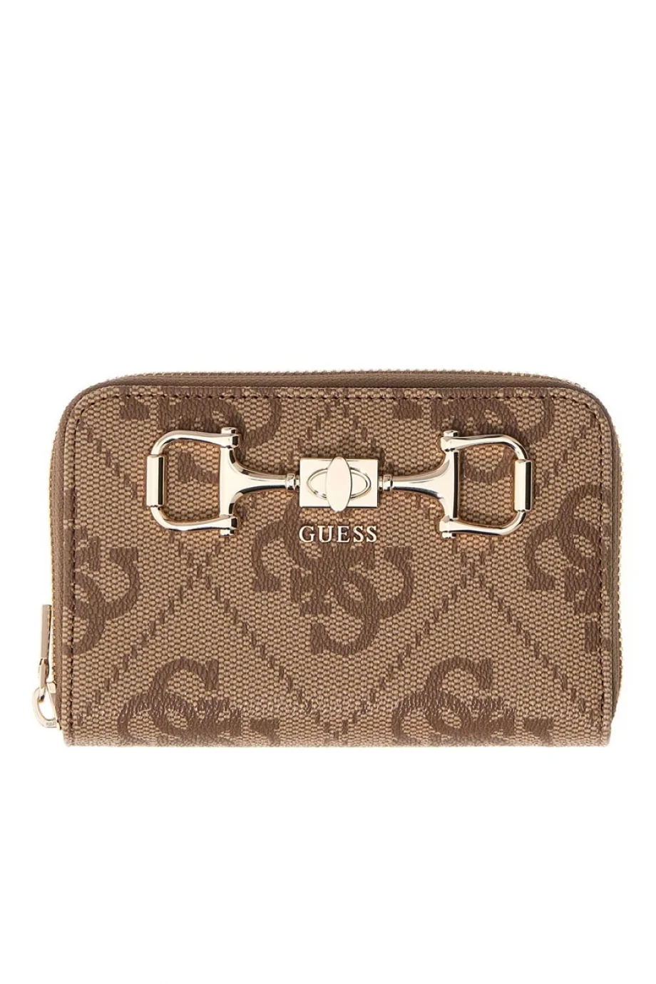 Guess Janie Logolu Orta Boy Fermuarlı Kadın Kahverengi Cüzdan SWOS9924140-LTL