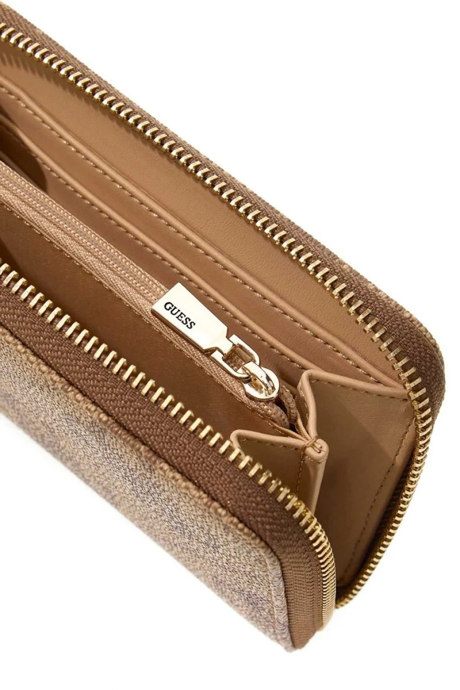 Guess Janie Logolu Orta Boy Fermuarlı Kadın Kahverengi Cüzdan SWOS9924140-LTL