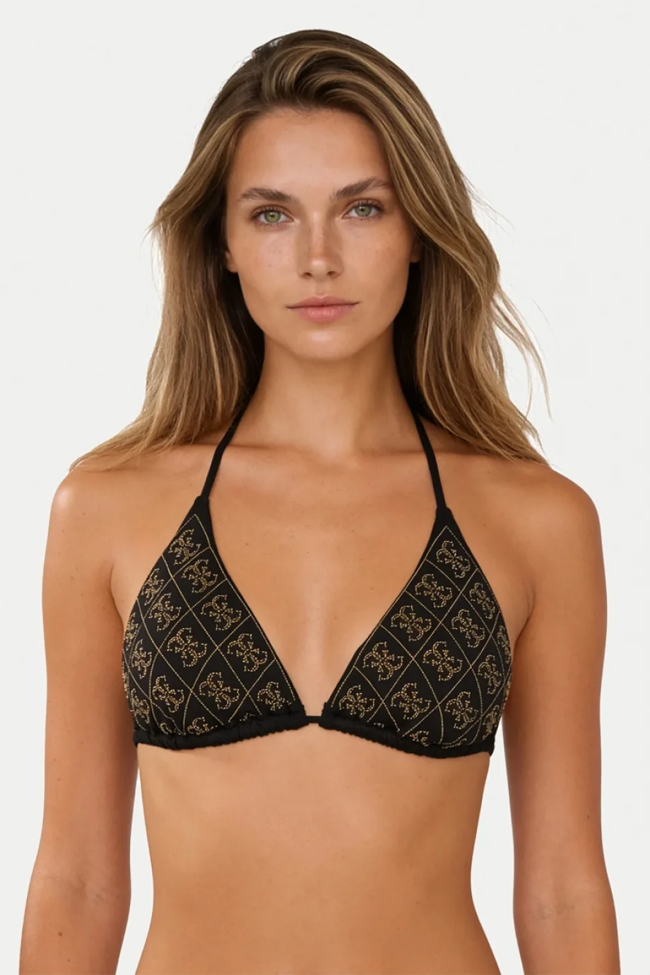 Guess Diane Çıkarılabilir Pedli Üçgen Kadın Siyah Bikini E6GJ24KCUO2-JBLK