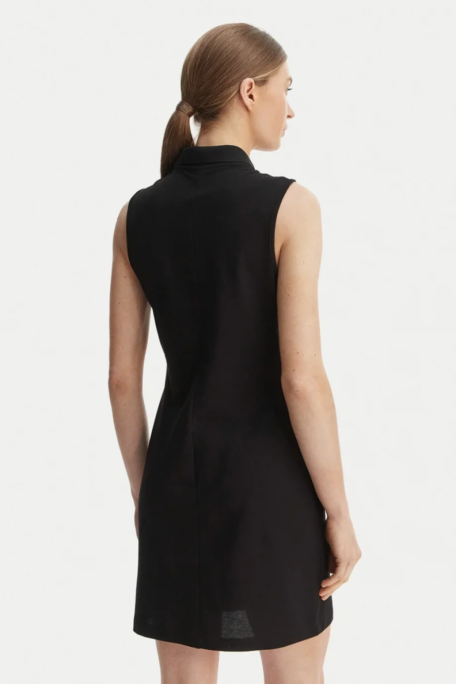 Guess Silvy Kısa Kollu Polo Yakalı Kadın Siyah Elbise V6GK09K3152-JBLK