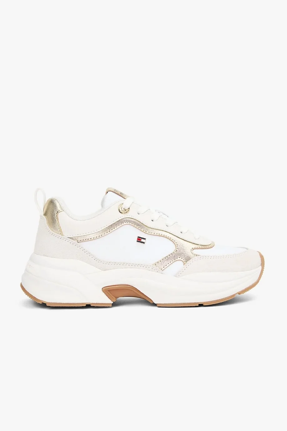 Tommy Hilfiger TH Chunky Runner Metalik Kadın Gold Sneaker FW0FW092040HU