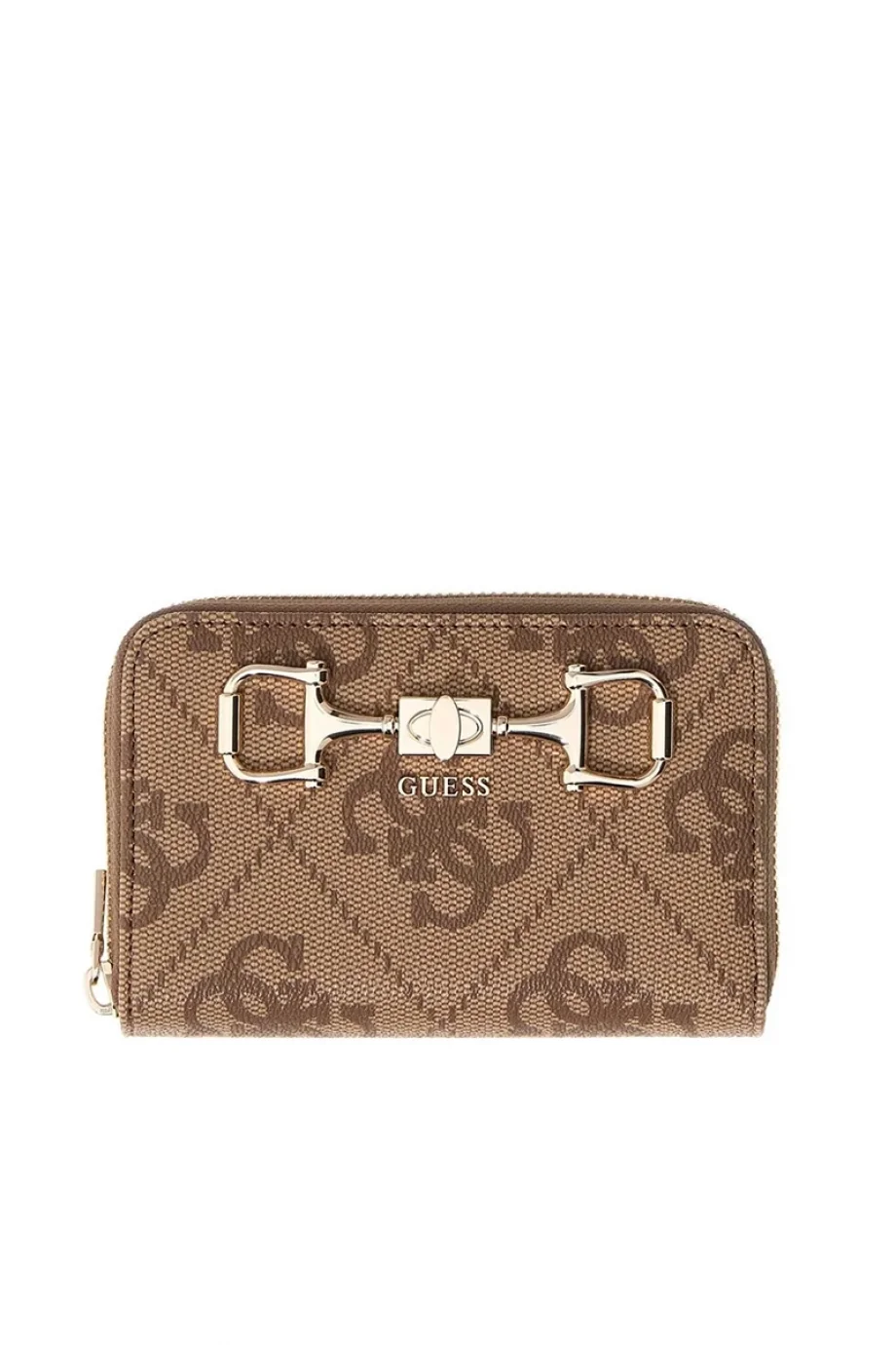 Guess Janie Logolu Orta Boy Fermuarlı Kadın Kahverengi Cüzdan SWOS9924140-LTL
